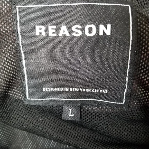 Reason Men's Black Floral Multi Color Hooded Windbreaker Jacket Size Lar… - Picture 8 of 8